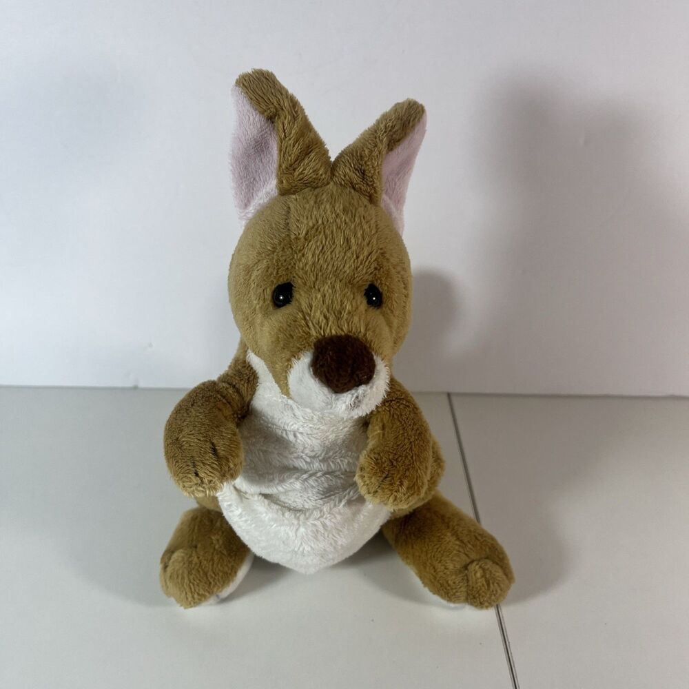 GANZ Kangaroo Plush Stuffed Animal Brown White Small 10 in